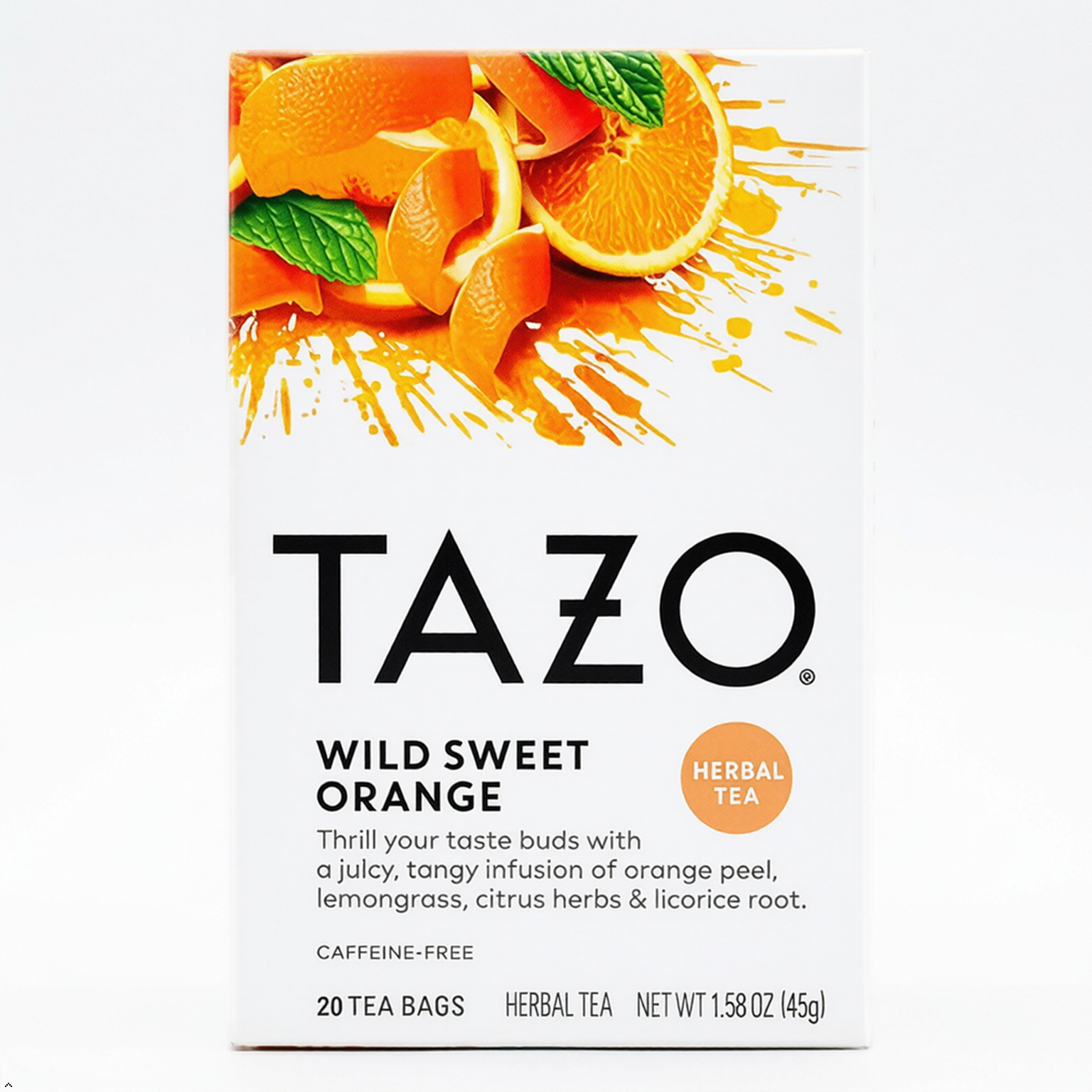 Tazo Wild Sweet Orange Herbal Tea, 20 Count (Pack of 2) Tazo